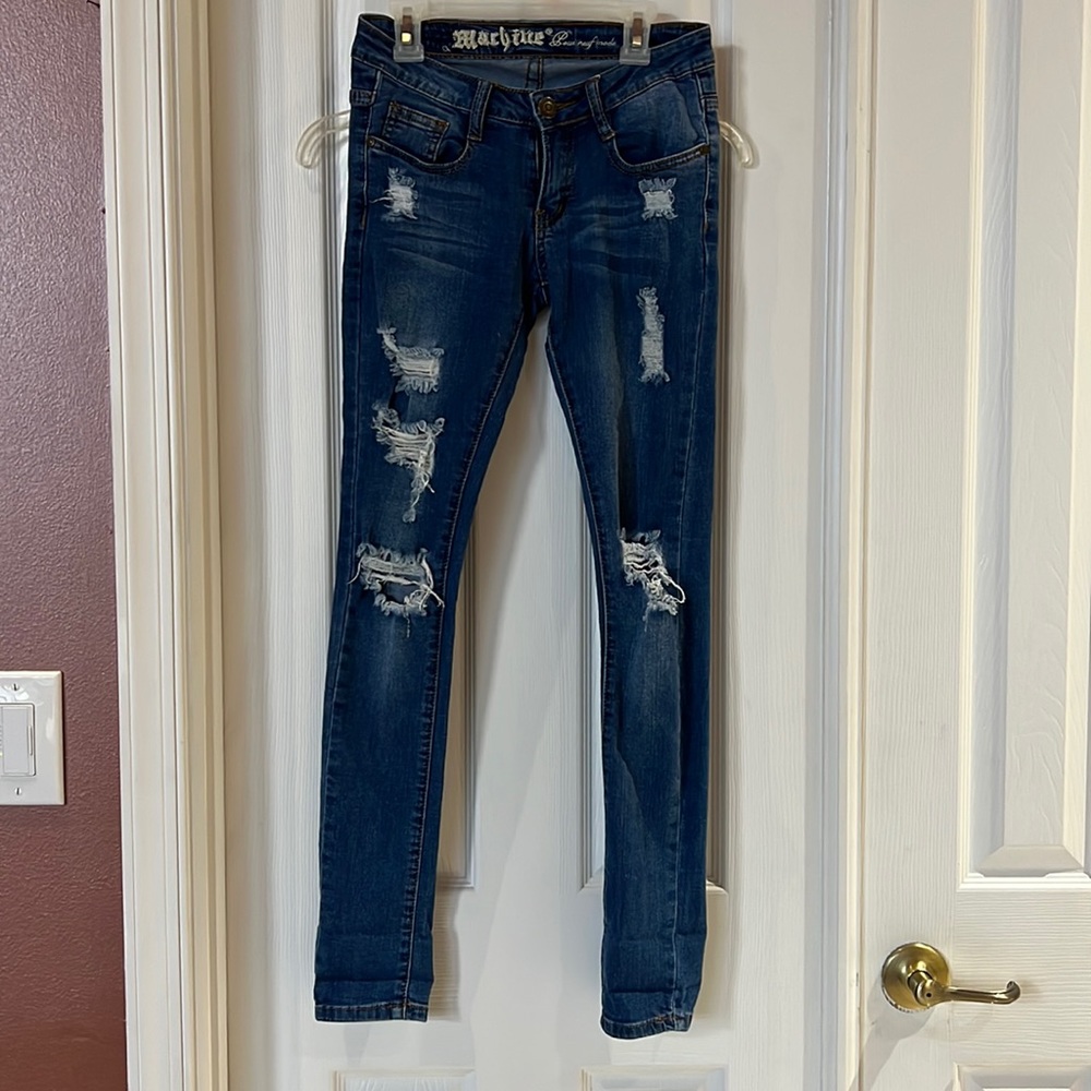 Size 0 blue washed jeans